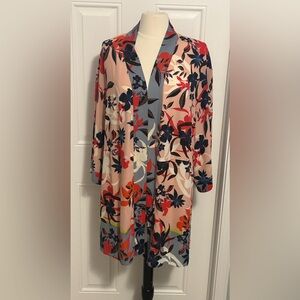 CAbi Multicolor Floral Kimono size M/L style #5622 like new versatile fun